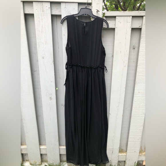 NWT H&M Long Black Dress - Size 14 - Picture 2 of 9